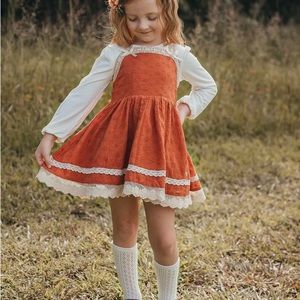 Love and Grow Pumpkin Spice dress with bloomers 4t